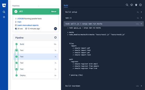 bitbucket pipelines test